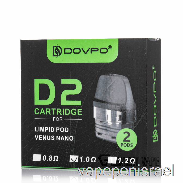 תרמילים להחלפה חד-פעמיים Vape Israel Dovpo D2 Limpid 1.0ohm D2 Pods